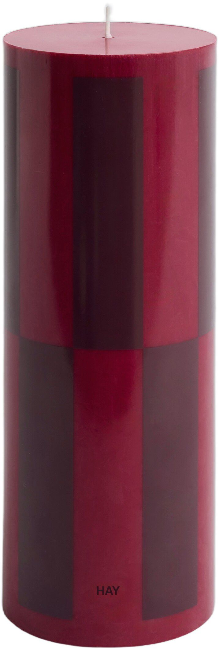 Column Candle-Large-Wine with bordeaux large check