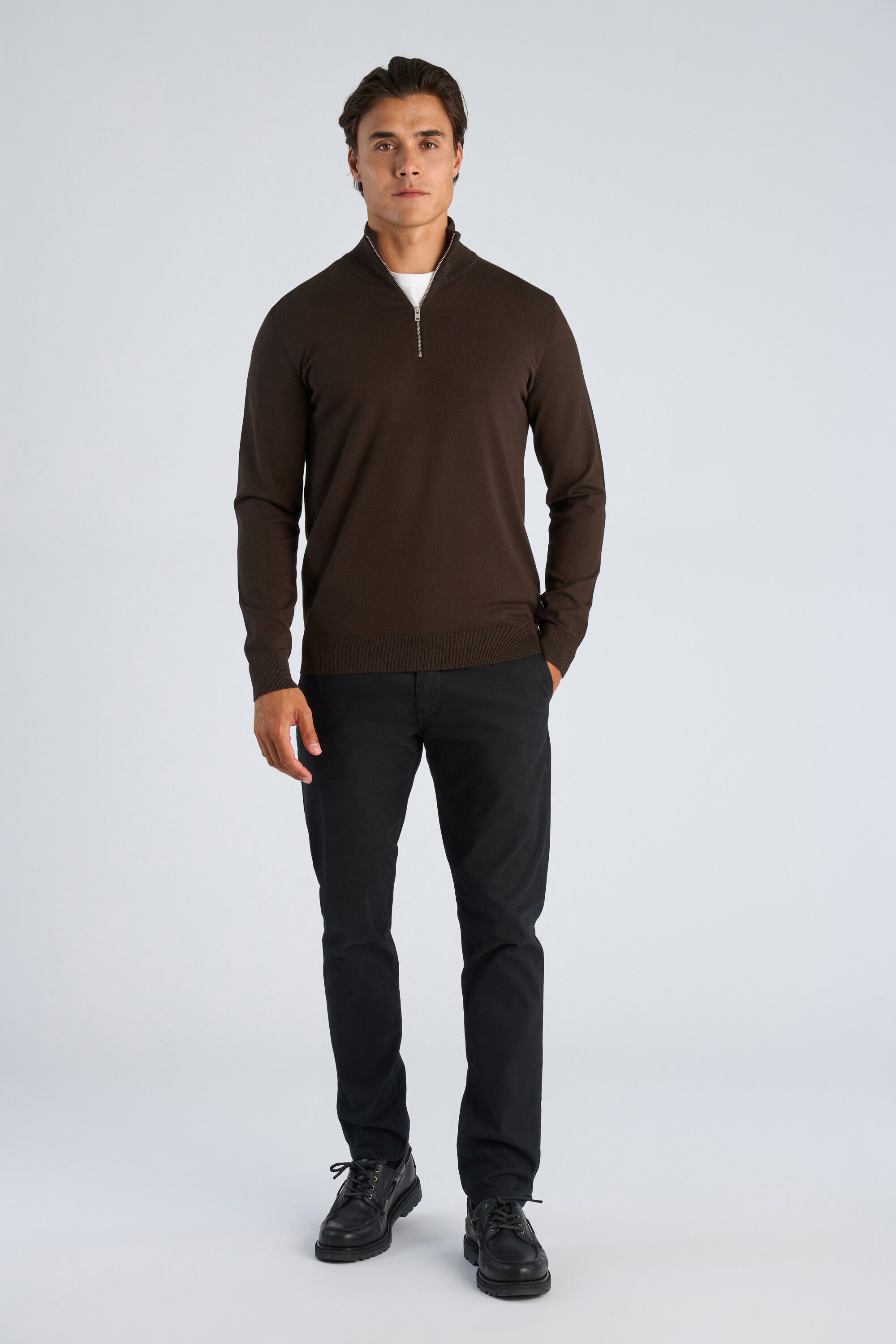 Soft viscose blend half zip