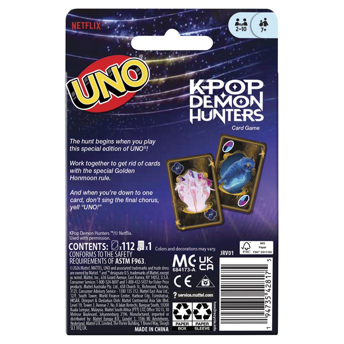 UNO KPDH K-Pop Demon Hunt