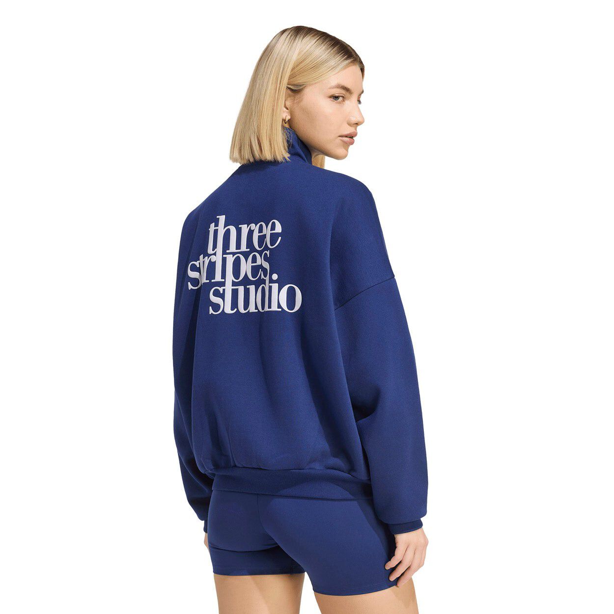 3 Stripes Studio Full Zip Sweatshirt