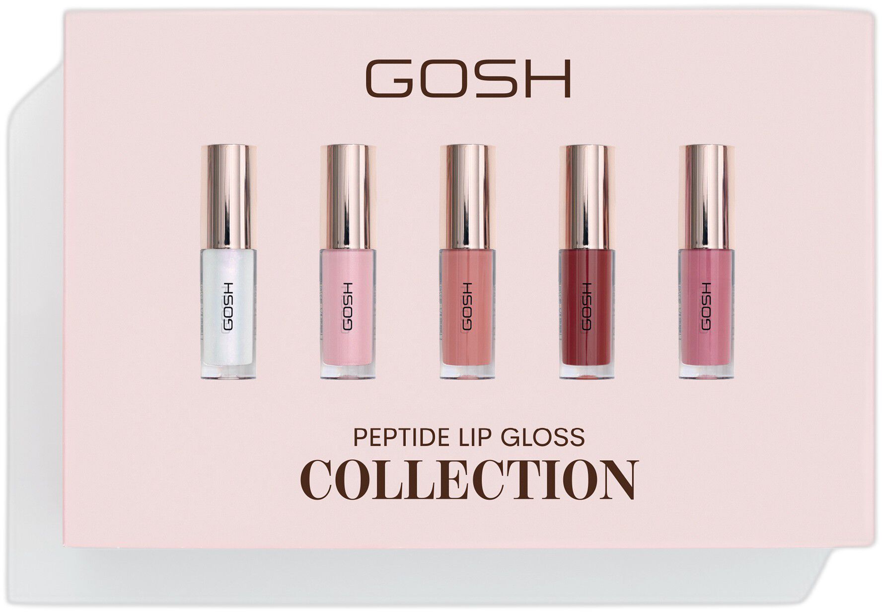 Peptide mini lip glosses