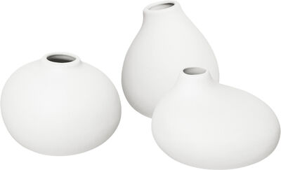 Set of 3 Vases -NONA- White