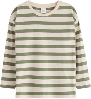 Long-sleeved jersey top in cotton w