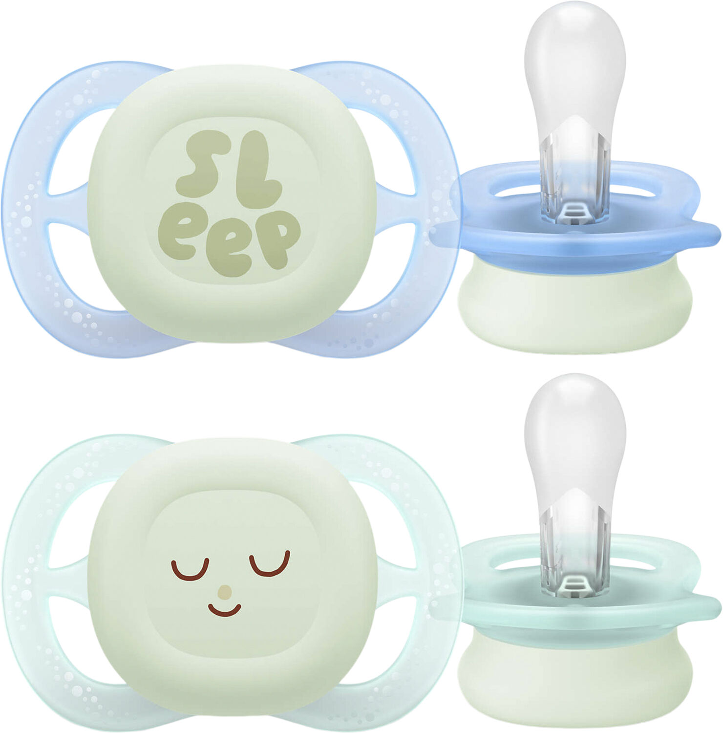 Philips Avent Soother ultra start Nighttime - Pakke med 2 -