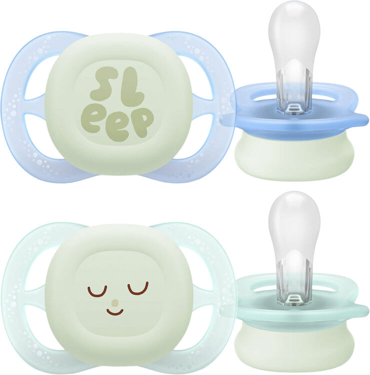 Philips Avent Soother ultra start Nighttime - Pakke med 2 -