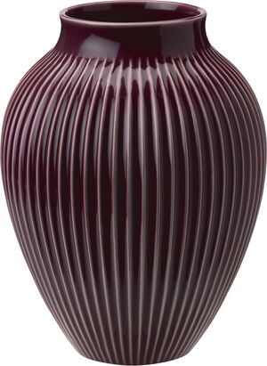 Knabstrup vase H 20 cm ripple berry