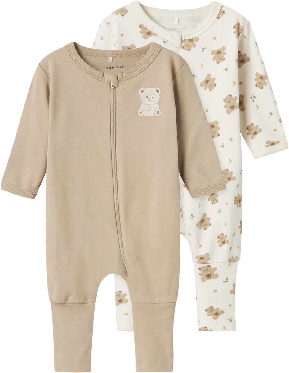 NBNNIGHTSUIT 2P ZIP FF JET BEAR NOO