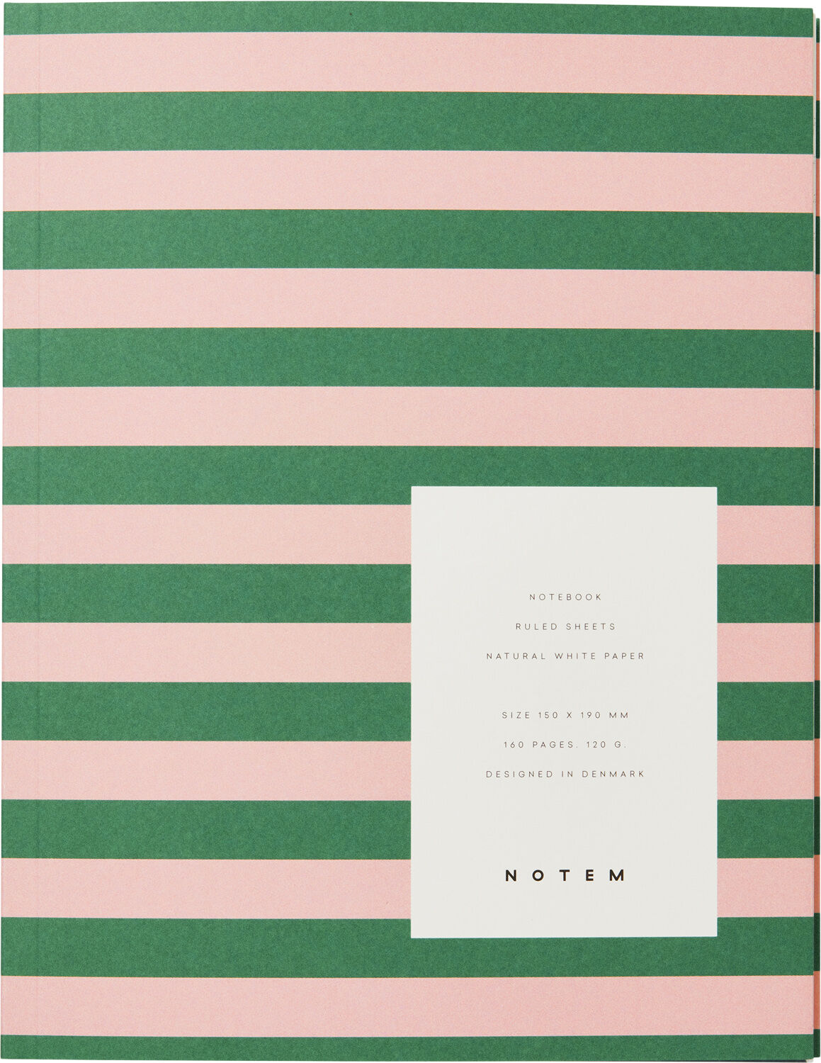 UMA Notebook, Flat-Lay - Medium, Green & Rose