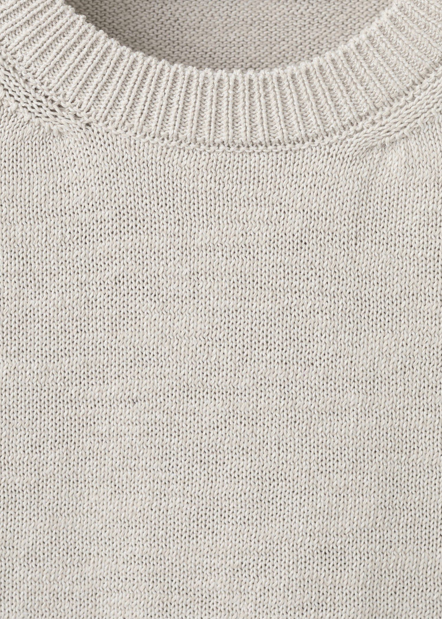 Ribbed lace-trimmed jumper