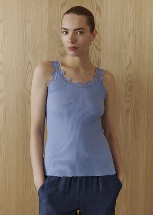 Silk top w/ lace