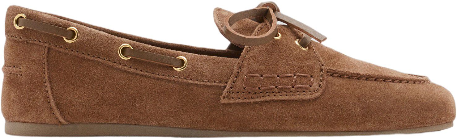 Suede deck shoe