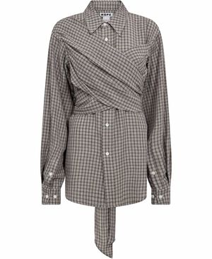 Twisty shirt Soft Grey Check-36