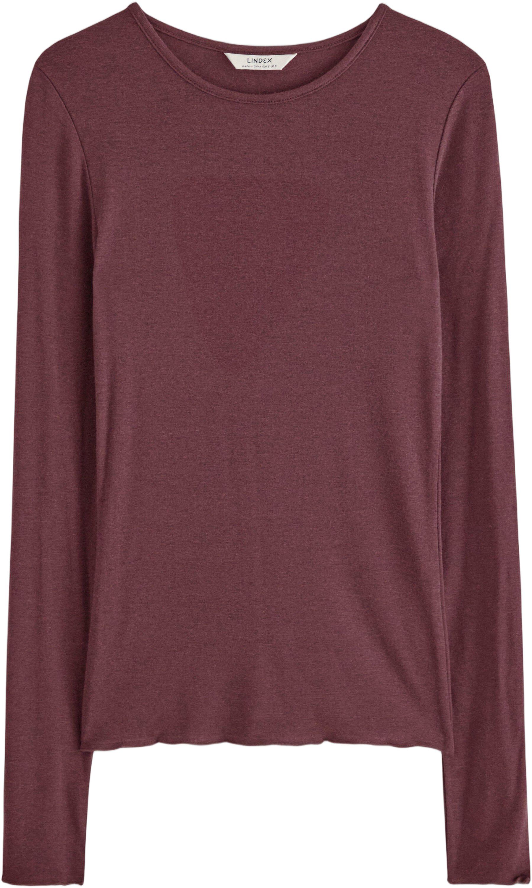 Mjuk halvgenomskinlig topp i ullbla