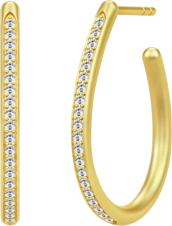 Infinity pear hoops