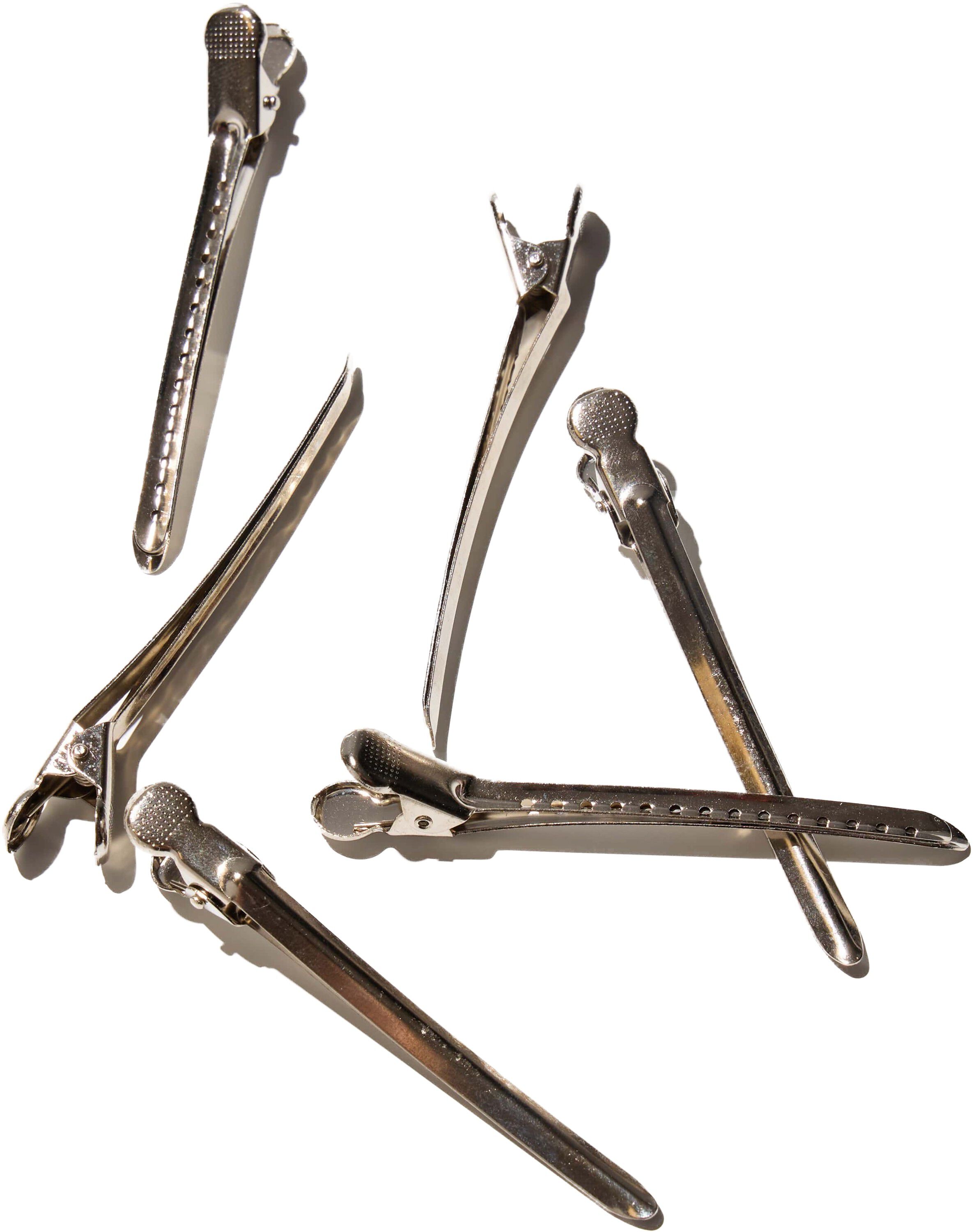 Styling Hair Clips, 6-Pack, Silver