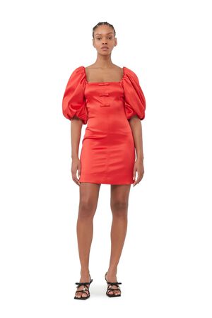 Double Satin Mini Dress
