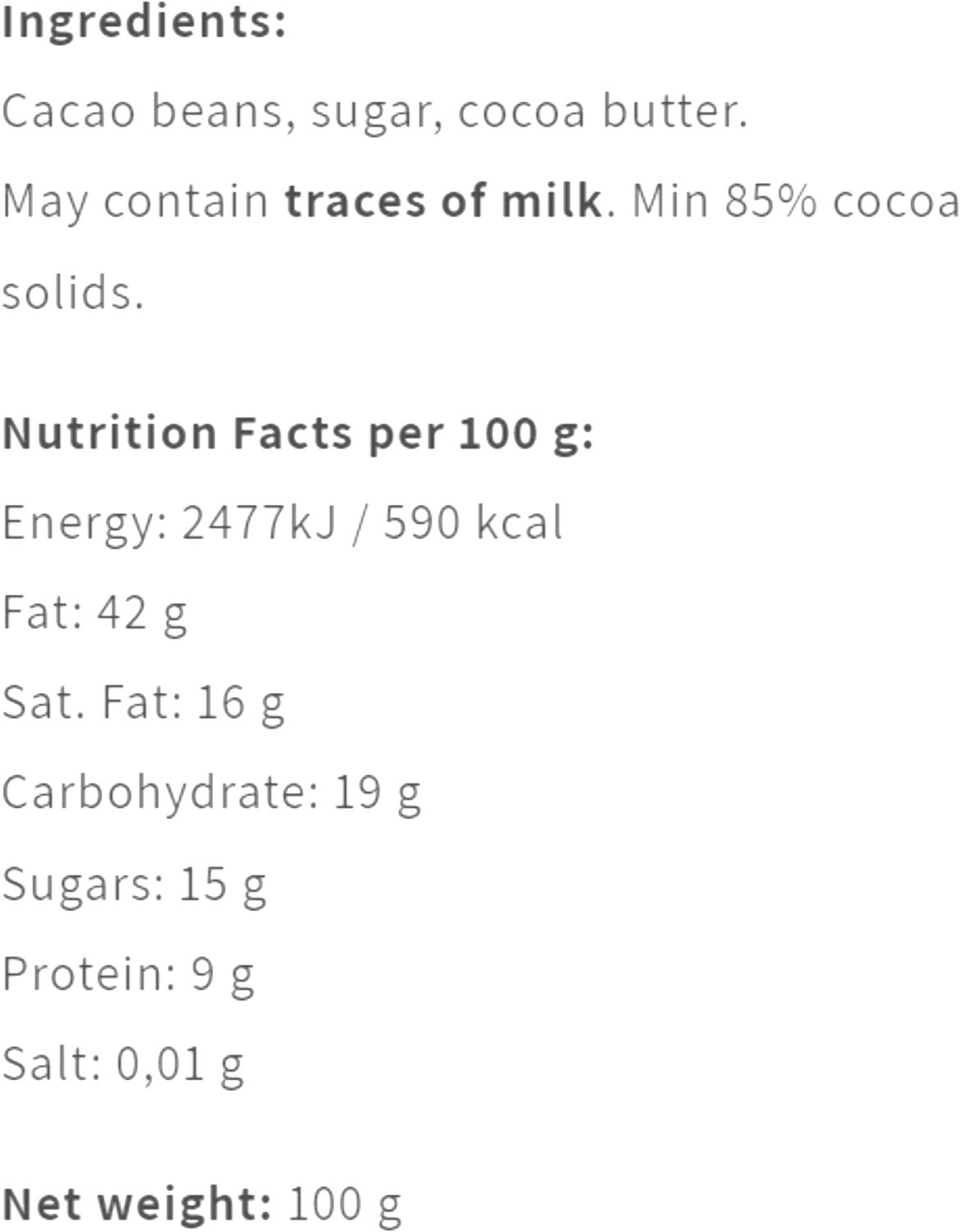 La Dalia 85% - The Lazy Cocoa Grower's Blend, Nicaragua, 10