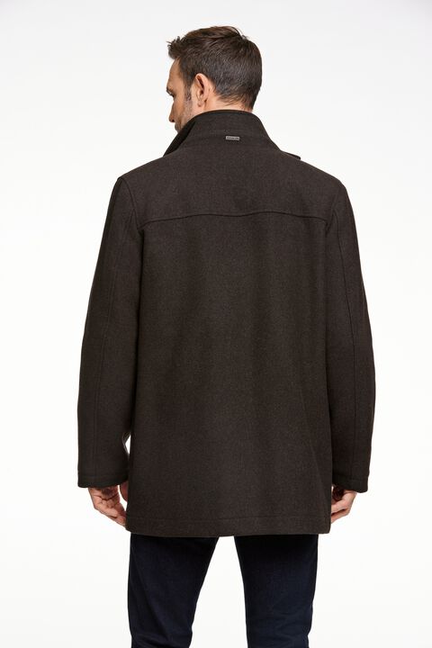 Relaxed-fit wool car coat