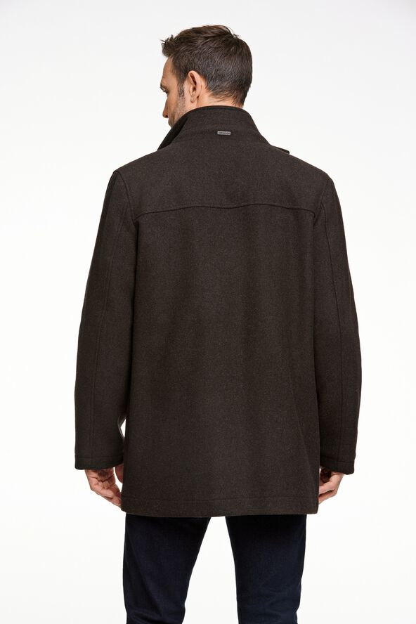 Relaxed-fit wool car coat
