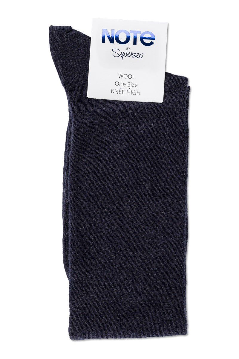 Note Flat Knit Wool Knee High