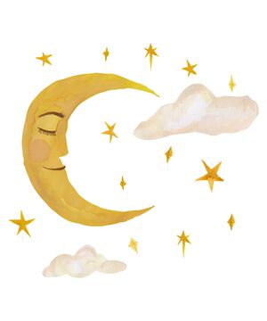 Wallsticker Måne