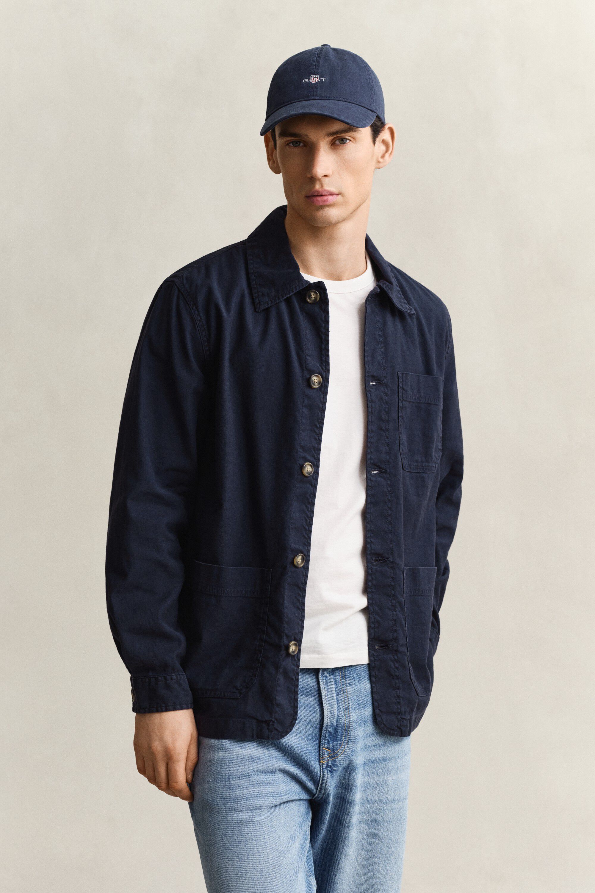 REG COTTON / LINEN OVERSHIRT