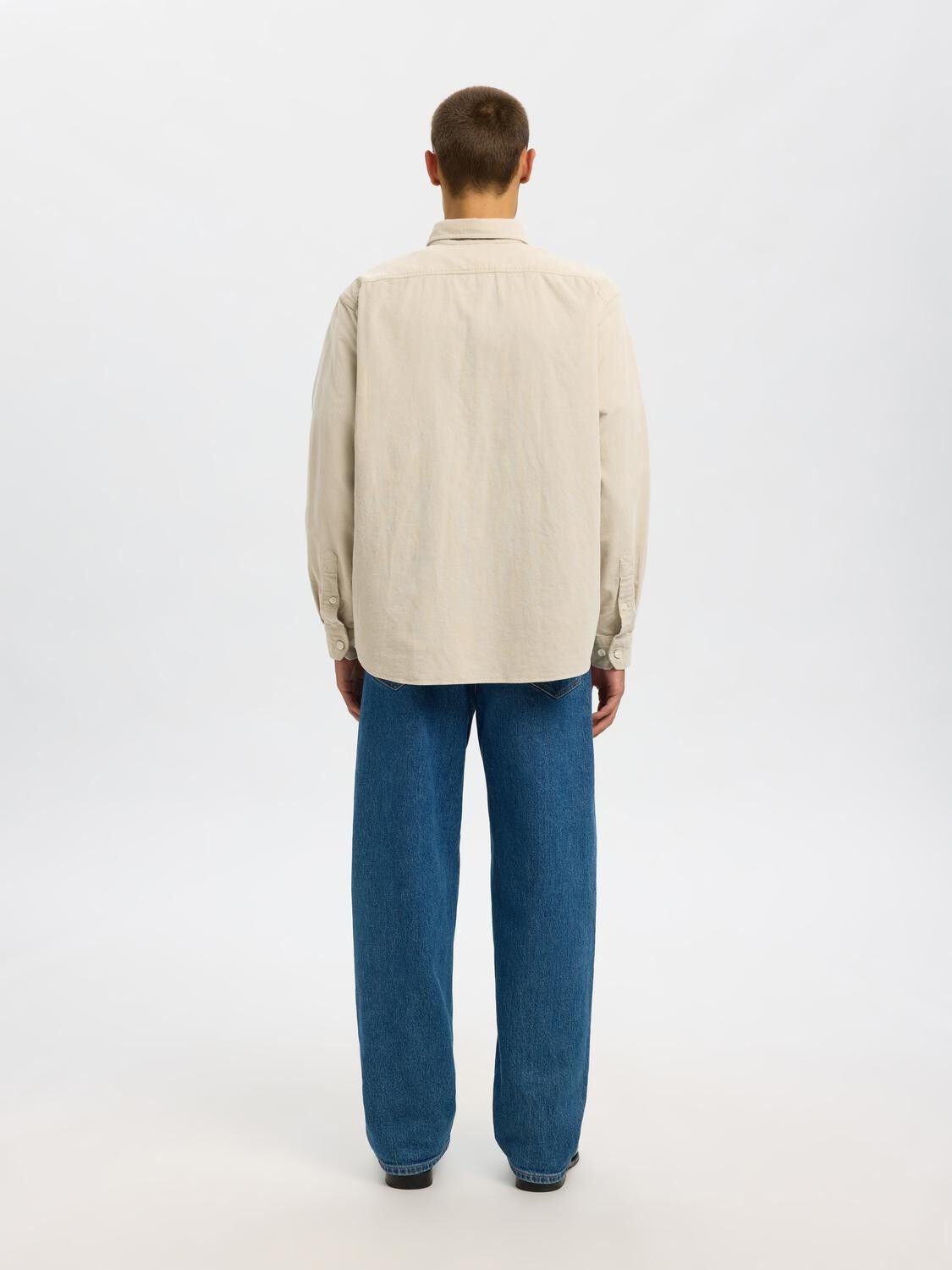 SLHREGDANNI CORD BD LS SHIRT NOOS