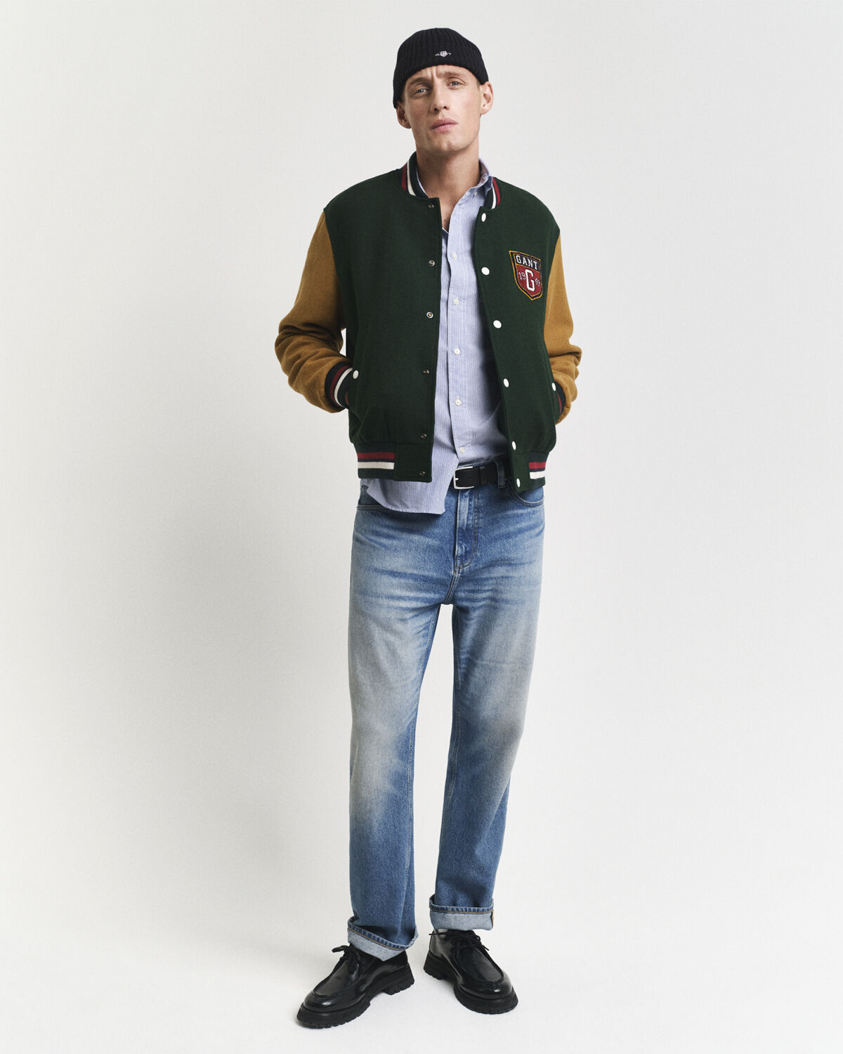 WOOL BLEND VARSITY JACKET