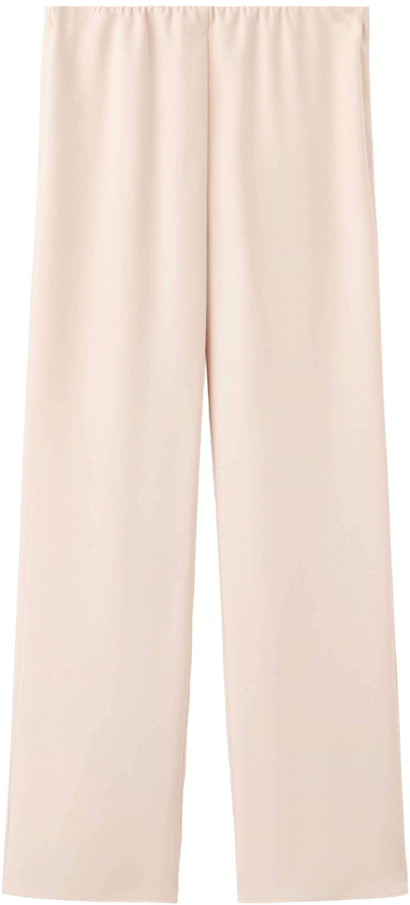 Satin straight-fit trousers