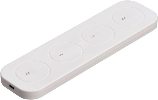 LED rechargeable base, Small, USB-C, White, 21x6 cm