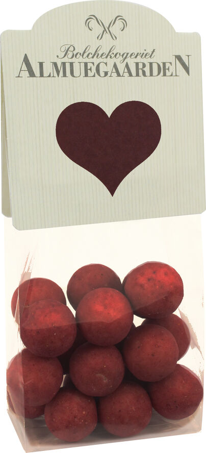 Chokolade-lakridser med hindbær (hjerte-anledningskort)