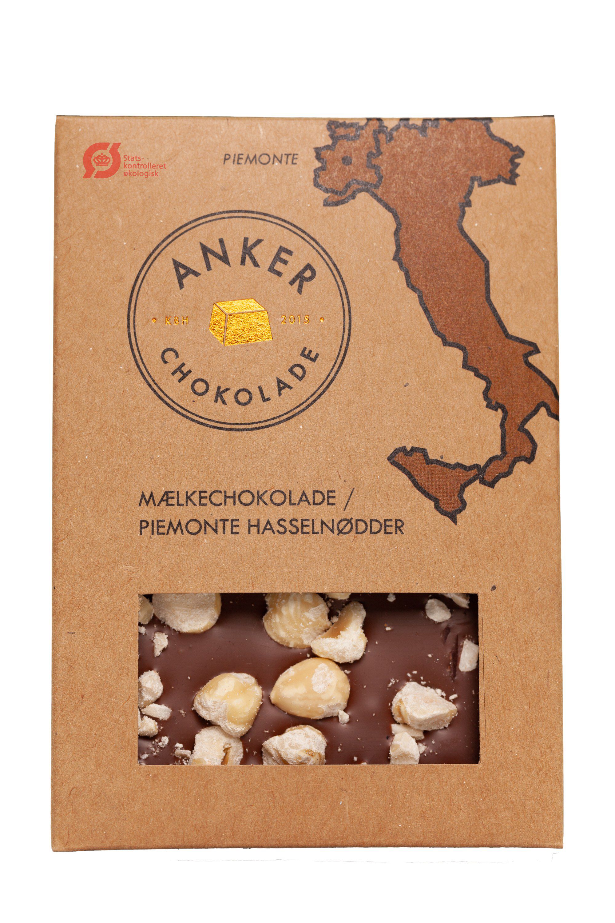 100gr Plade - M&aelig;lkechokolade / Piemonte hasseln&oslash;dder