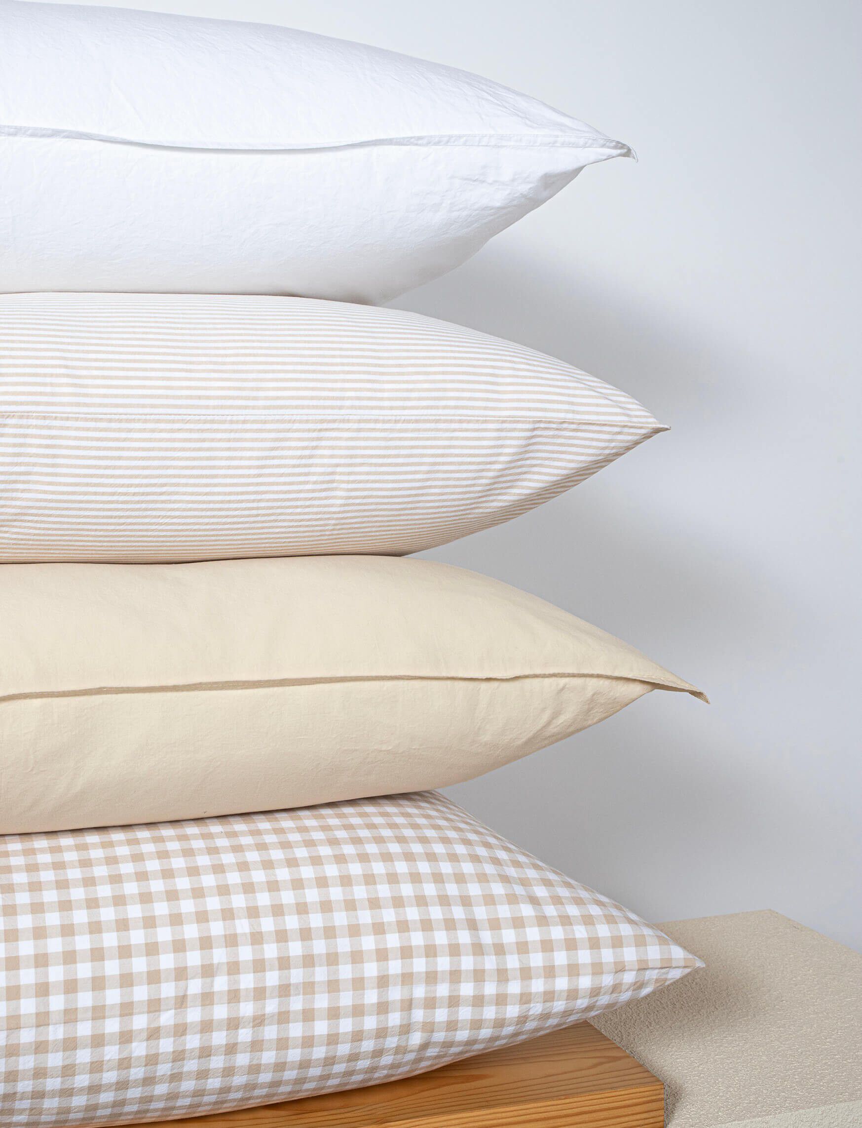 Small stripe washed percale