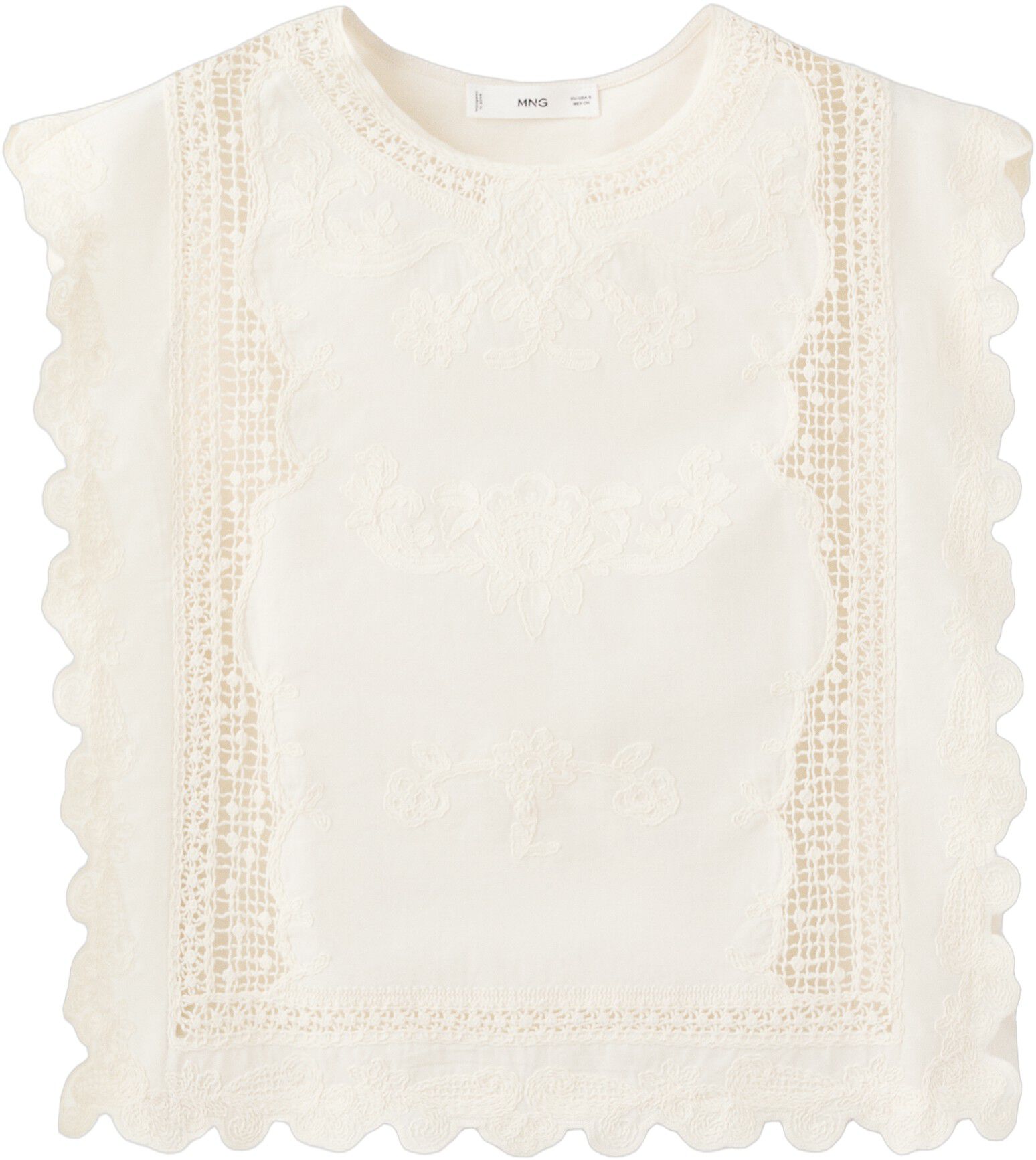 Cotton top with embroidered details