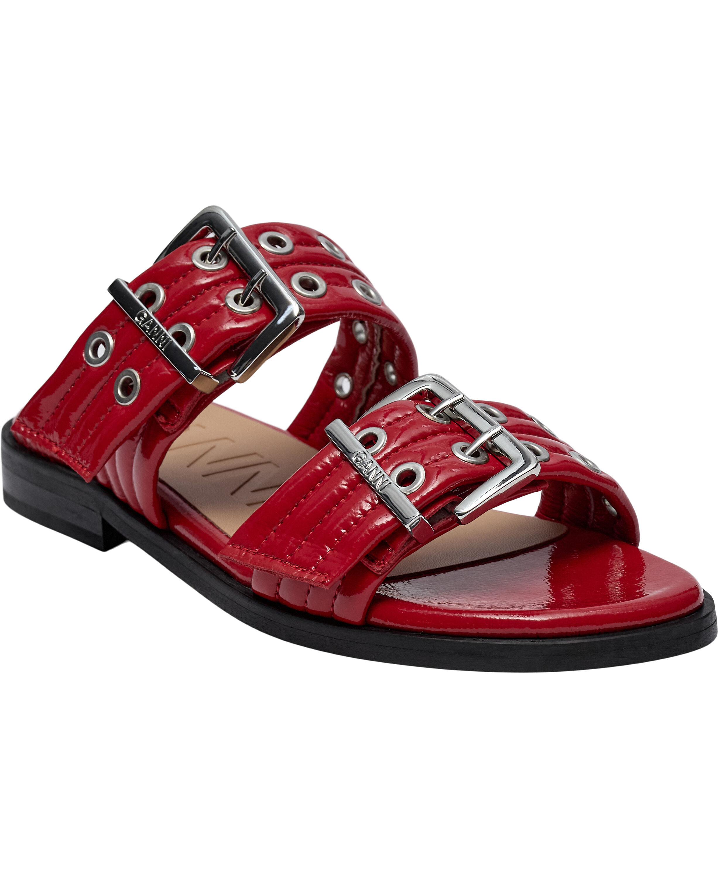 Feminine Buckle Two Strap Sandal Na