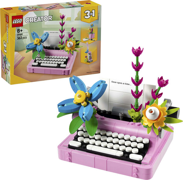 Skrivemaskine med blomster 31169