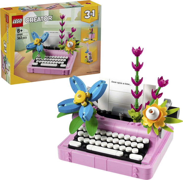 Skrivemaskine med blomster 31169