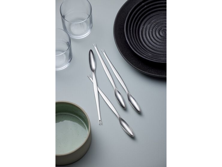 Hummergaffel Focus Steel 20,6 cm 4 stk. Mat stål