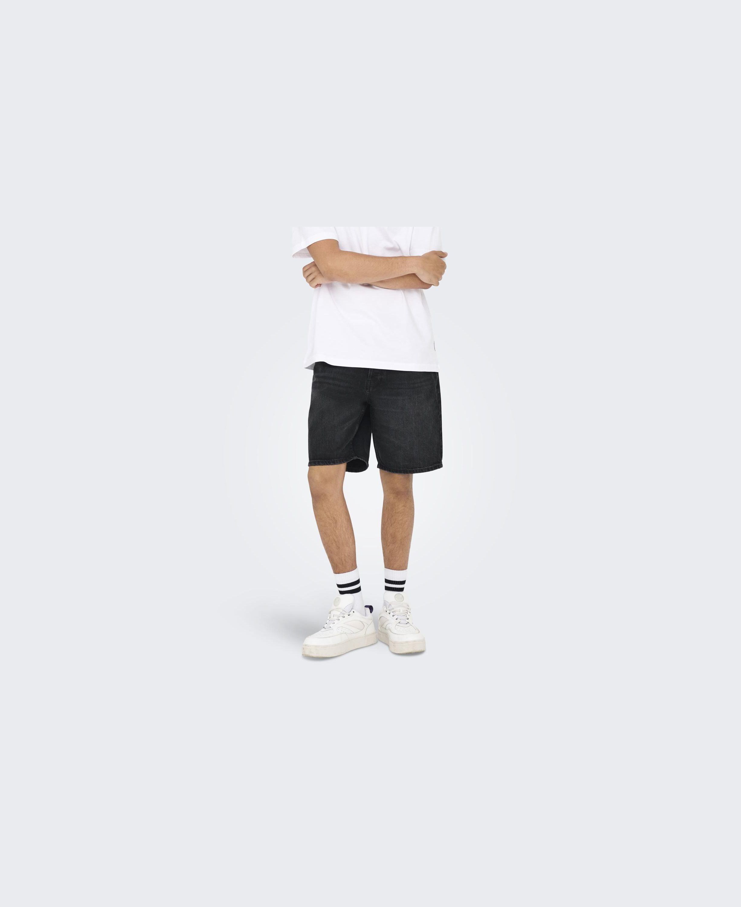 ONSEDGE BLACK 2047 TAI DNM SHORTS N