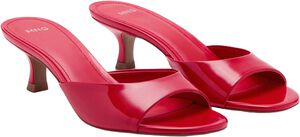 Kitten-heel sandals with strap
