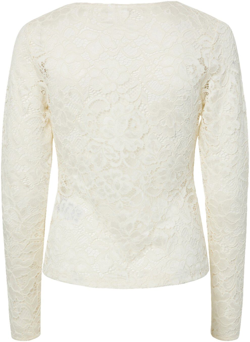 YASLACEY LS V-NECK LACE TOP S. NOOS