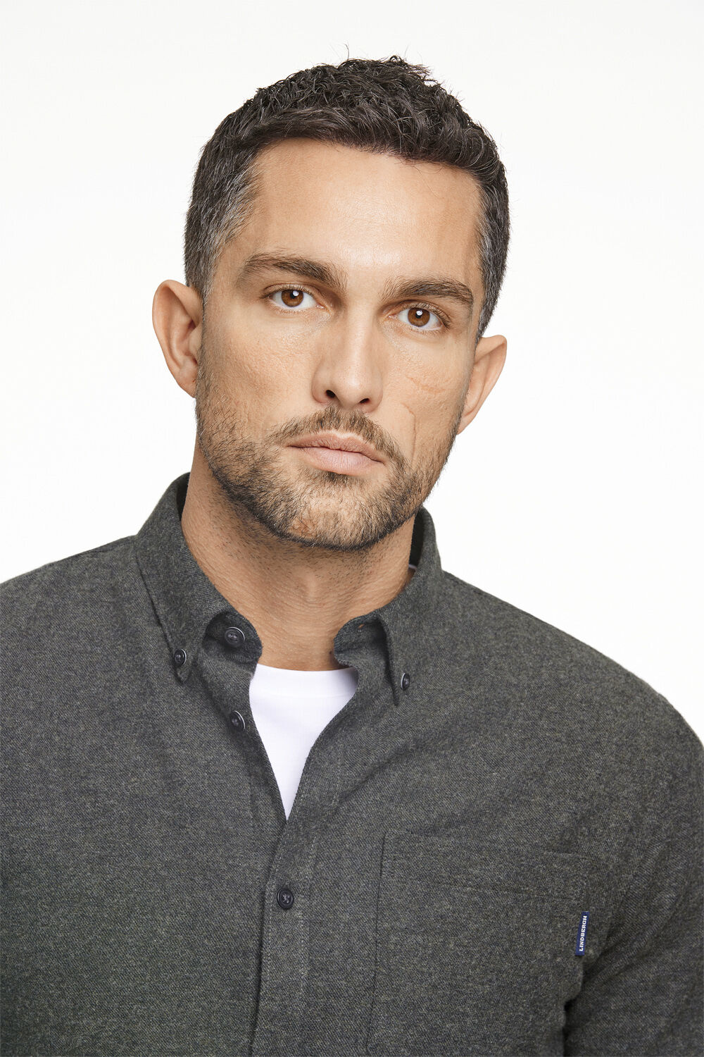 Brushed twill shirt L/S