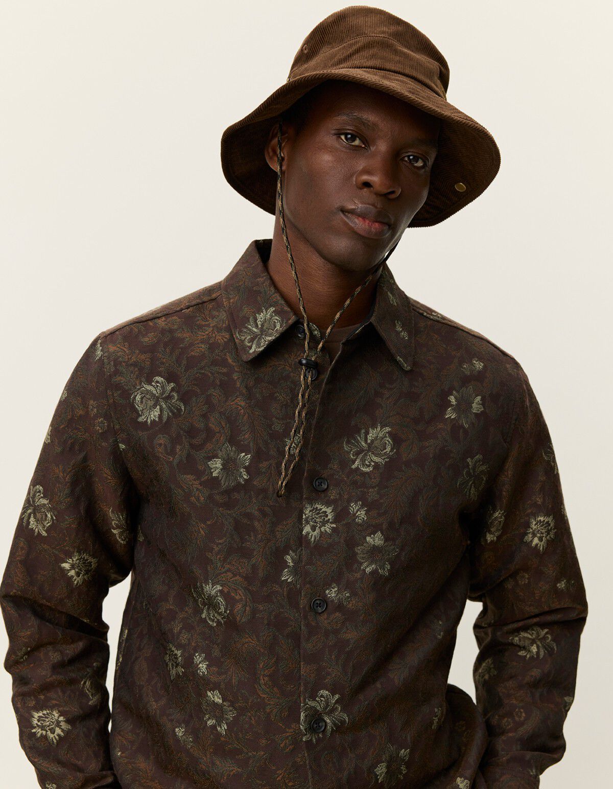 Kaleb Flower Jacquard Overshirt