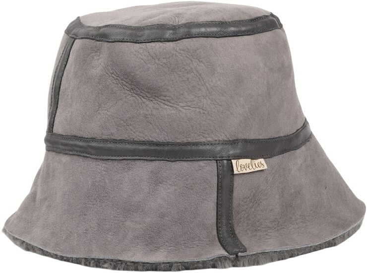 NANGA - DOUBLE FACE SHEARLING HAT W/ LEATHER DETAILS