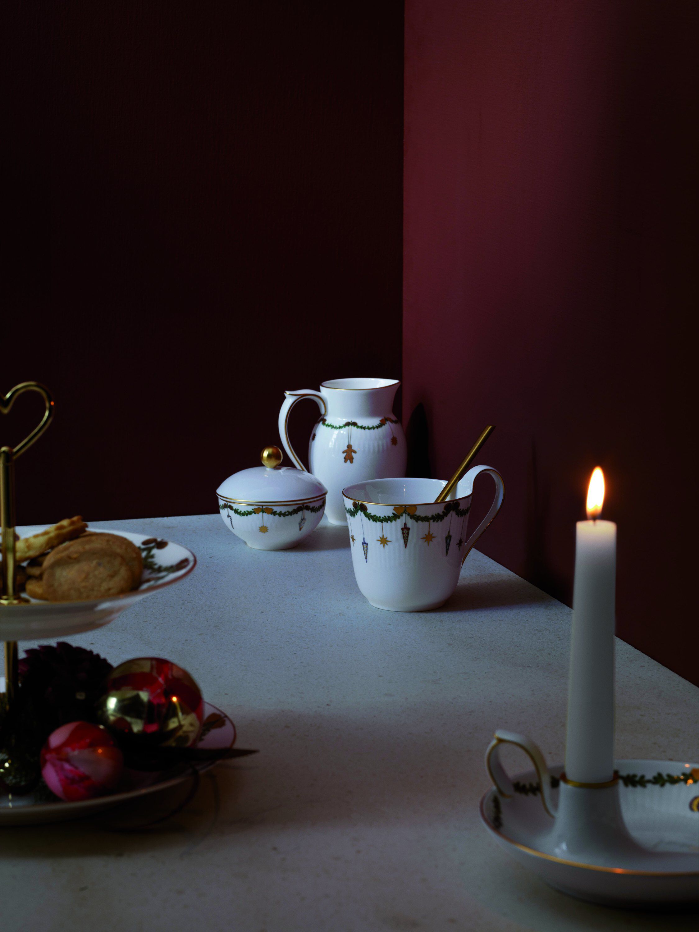 Stjerne Riflet Jul lysestage