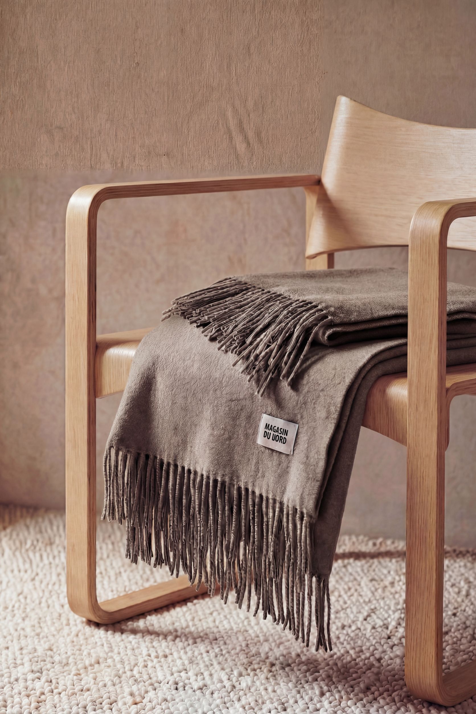 Plaid taupe 140x200cm