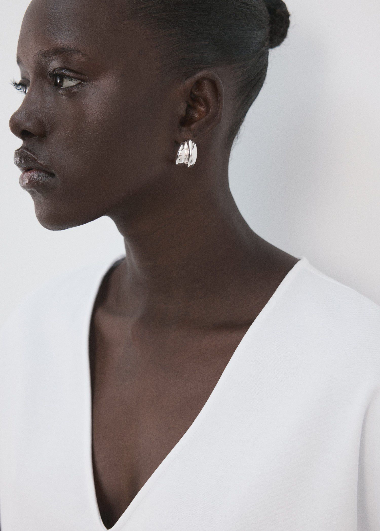 V-neck cotton T-shirt