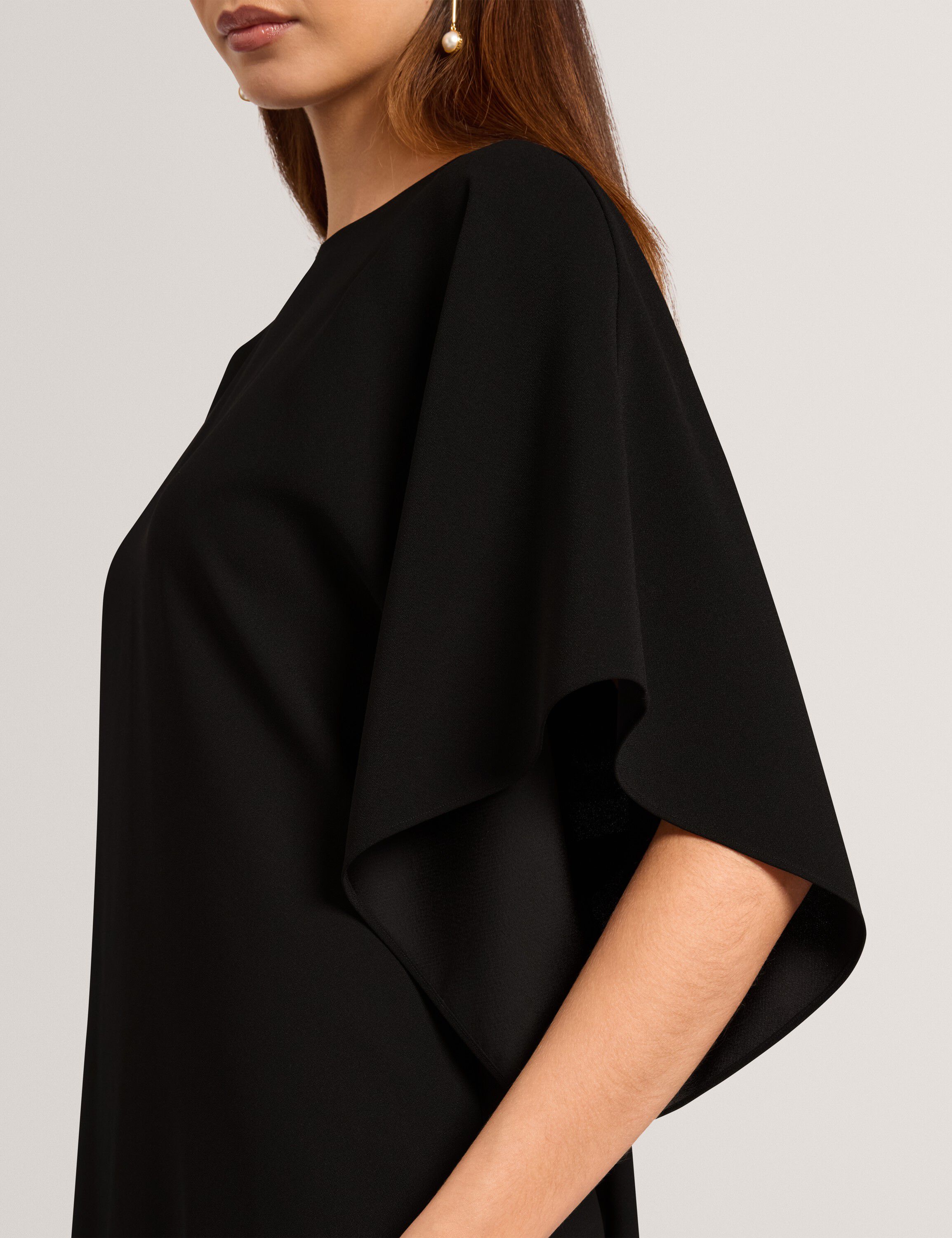 LANCHA Batwing Midi Dress With Lace