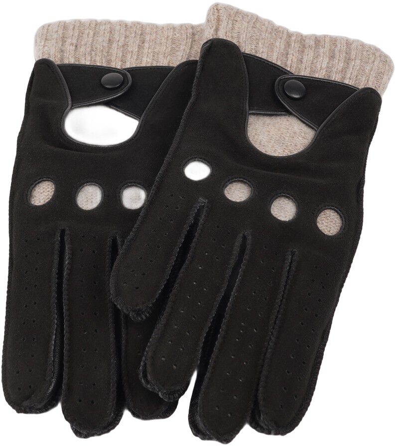 BATIA - DRIVERS SUEDE GLOVES WITH WOOL CUFF
