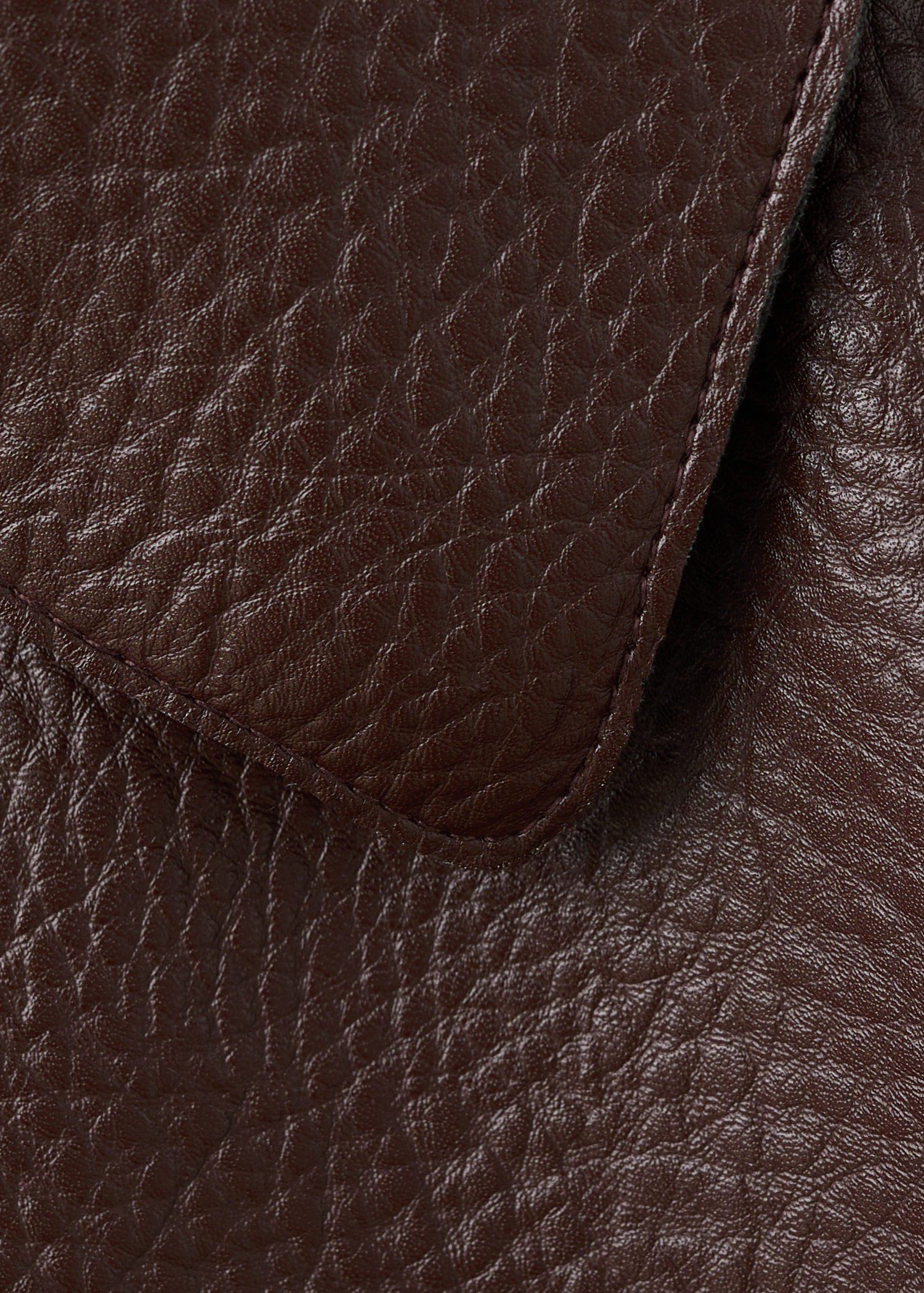 Faux-leather jacket with pockets